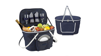 Collapsible Insulated Picnic Basket for Two